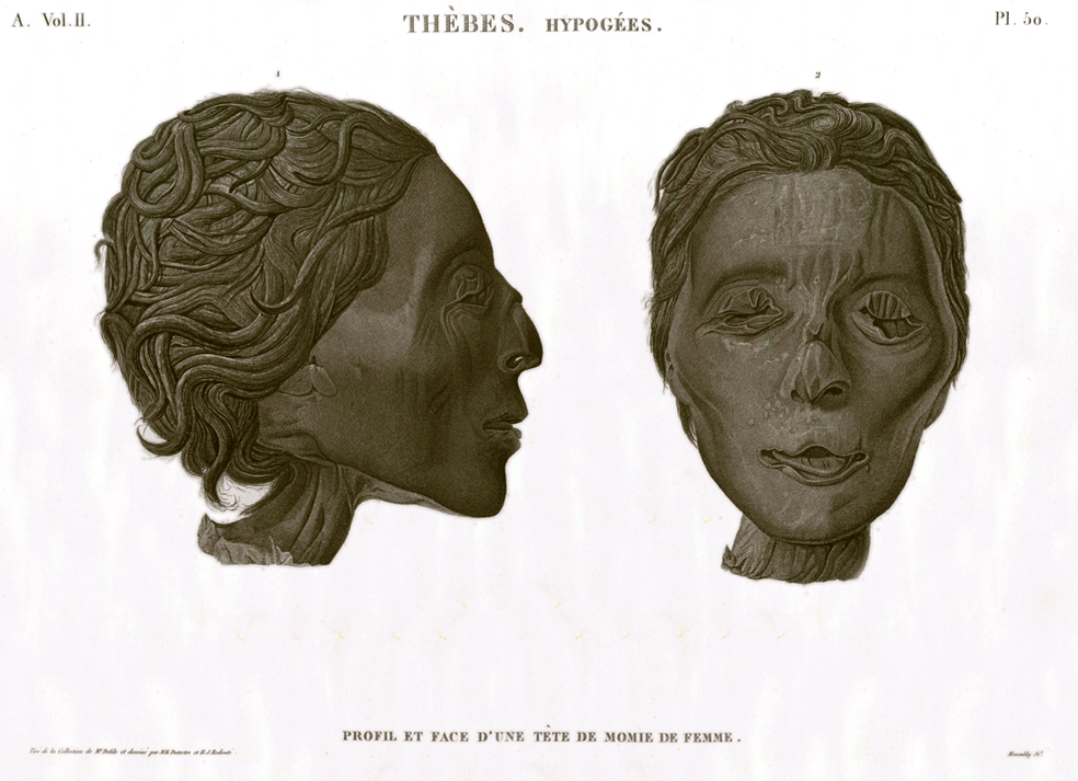 woman mummy head