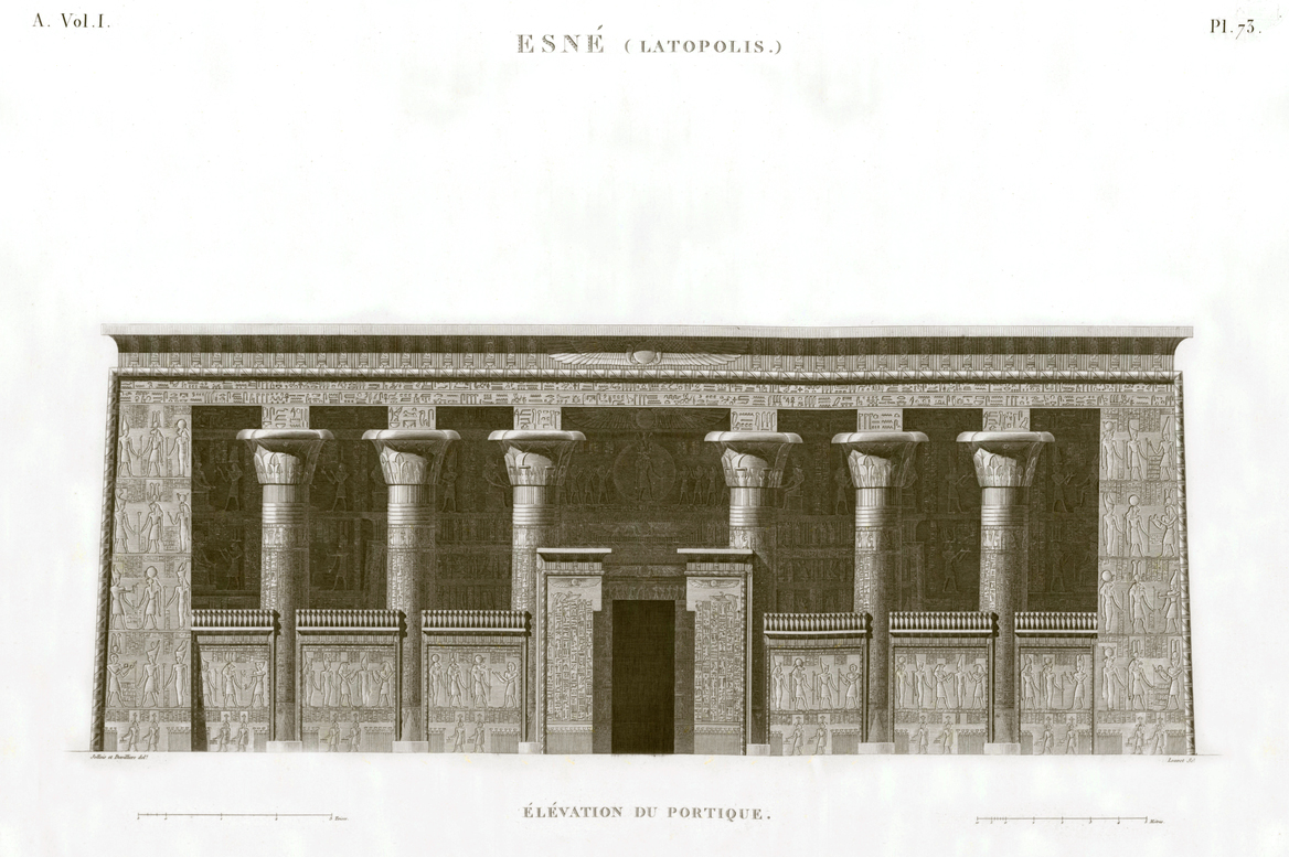 egypt portico elevation esna