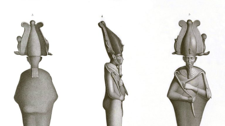 Pl. 63 - 1-5. Bronze figures 6. Gray basalt bust