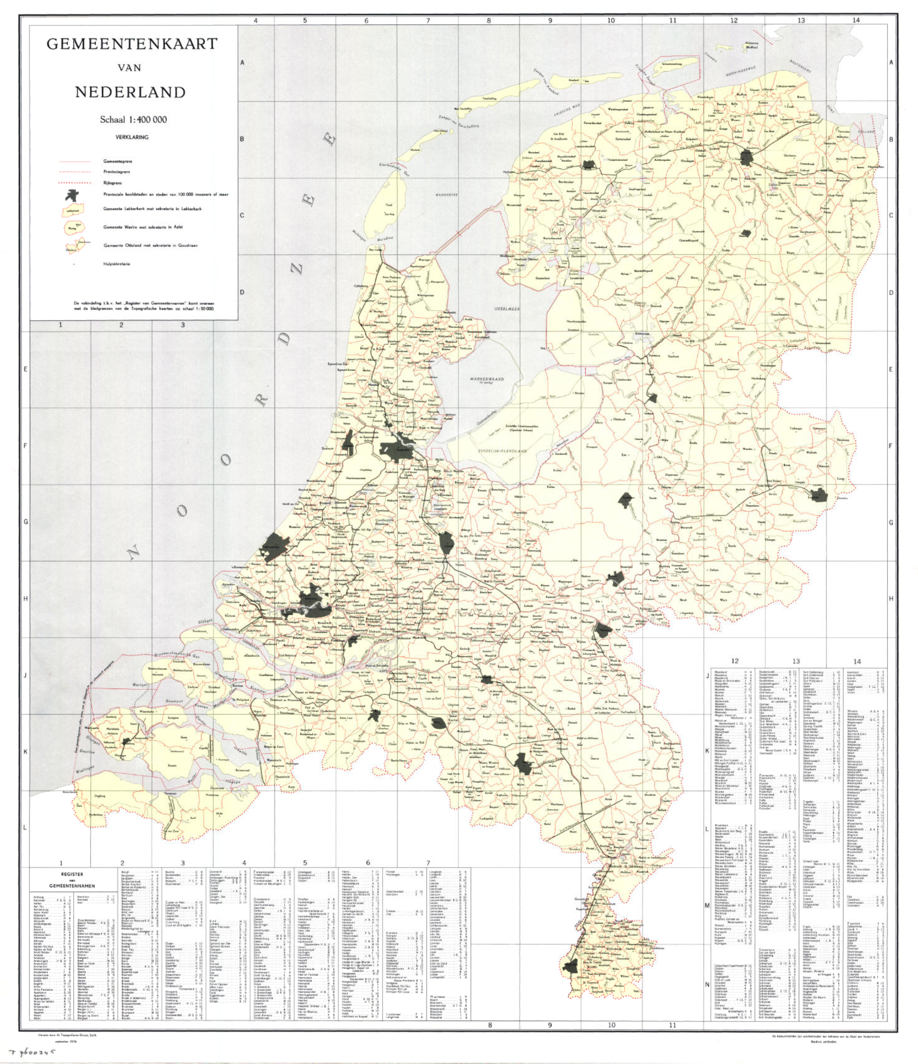 1976 Netherlands Map