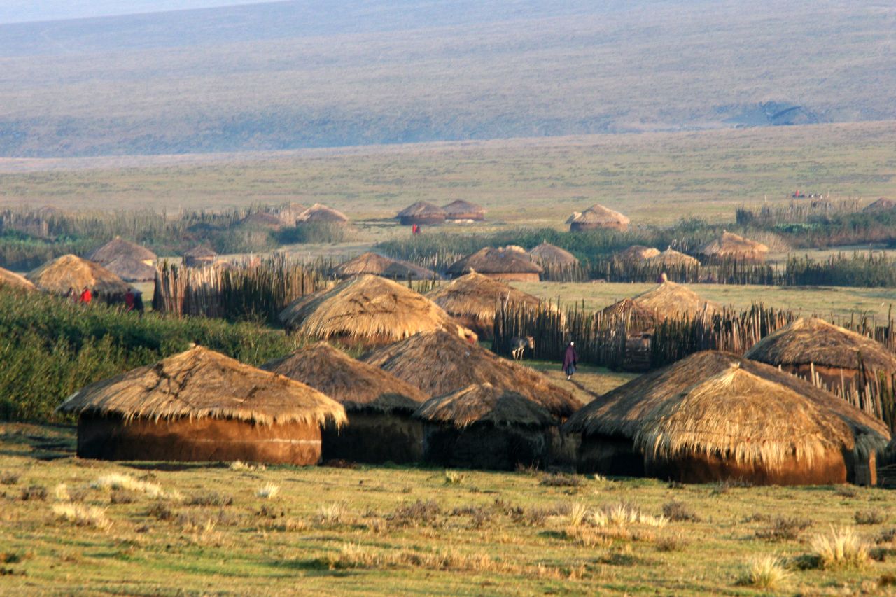 Masai village in the foothills of Mount Lolmalazin, Tanzania