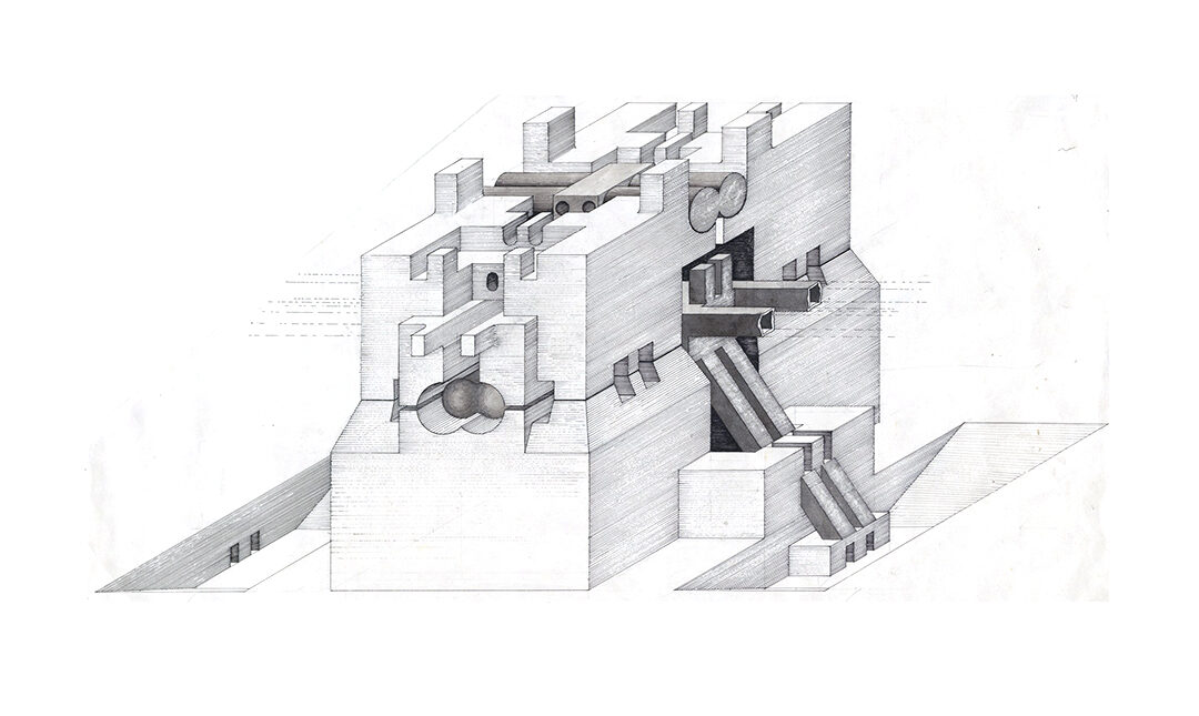 Underground Building, project (Isometric) Walter Pichler