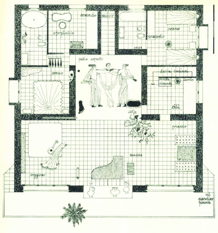casa sul mare di sicilia Lina Bo Bardi Domus Plan