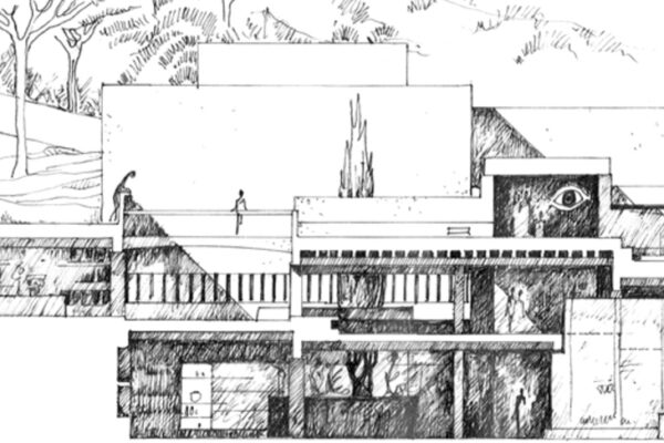 Drawing of the Musée d'Art Musulman in Algiers by André Ravéreau, 1966