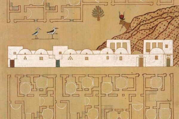 Plan of New Gourna by Hassan Fathy, 1952