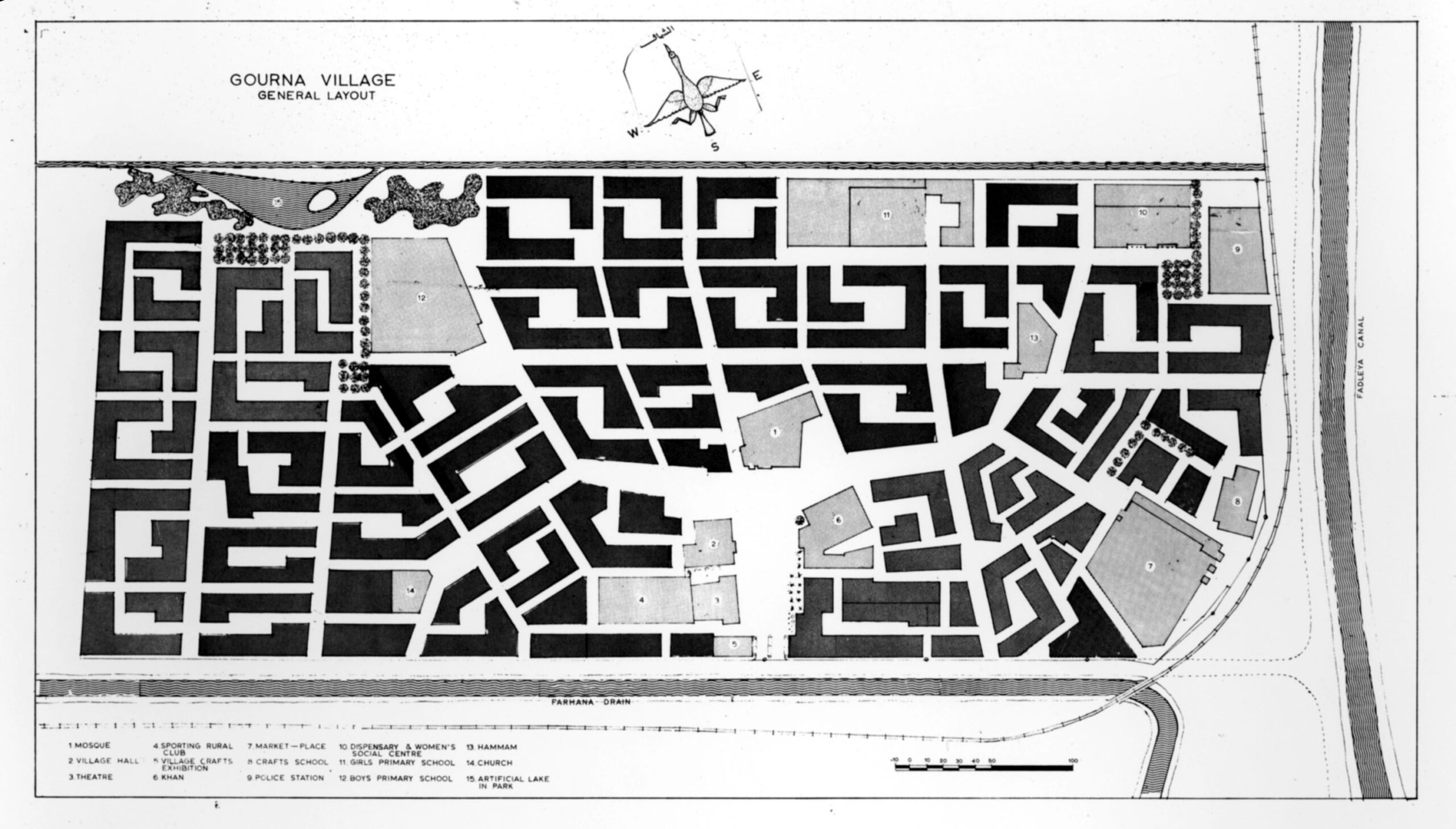 General Plan New Gourna 1946 Hassan Fathy