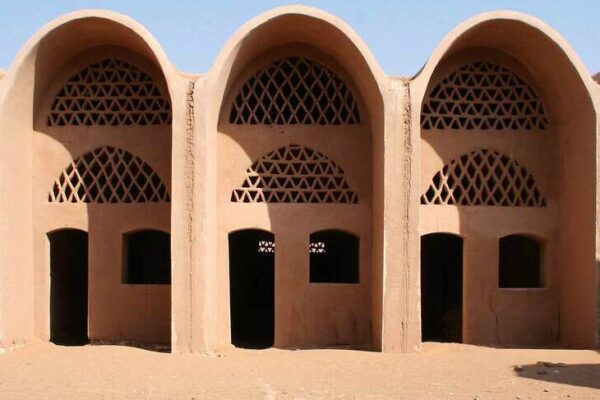 Mud brick vaults of New Baris by Hassan Fathy, Egypt, 1967