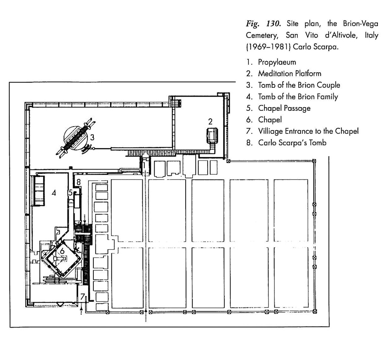 Brion Tomba Cemetery Plan Carlo Scarpa