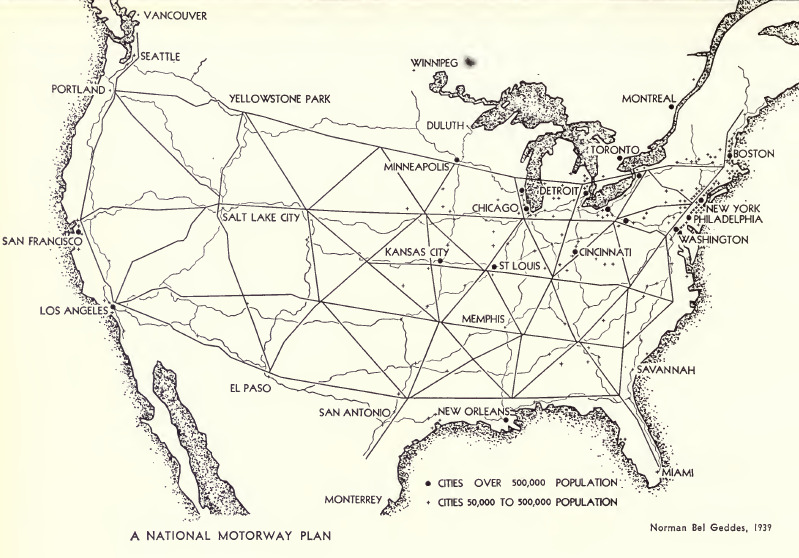 Norman Bel Geddes Motorway Plan