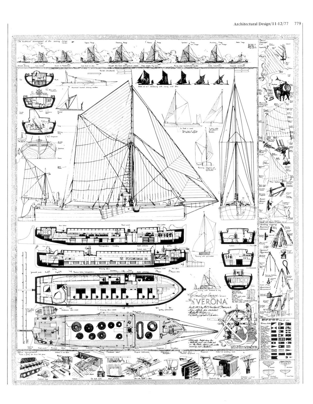 Ralph Erskine Verona Boat Plan Section