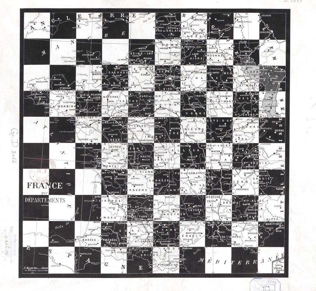 France Departments Grid Map