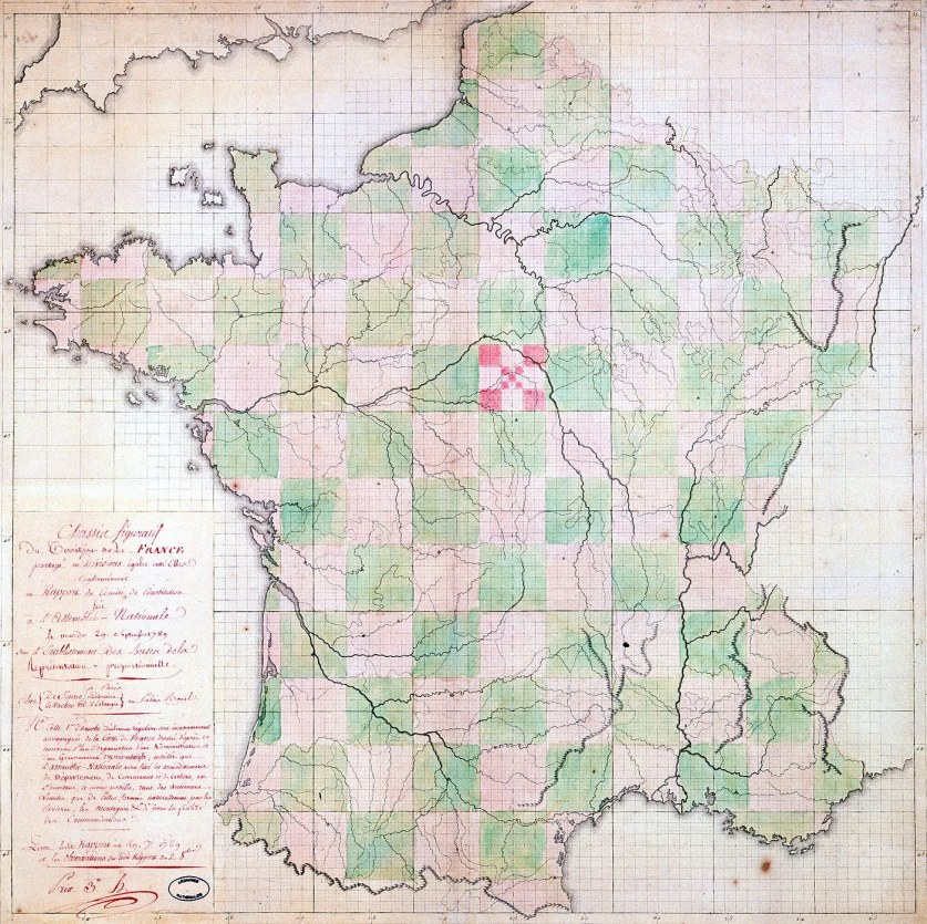 France Departments Grid Map