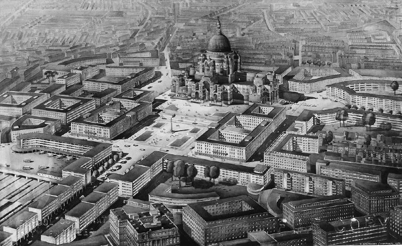 Aerial View Luytens Liverpool Cathedral