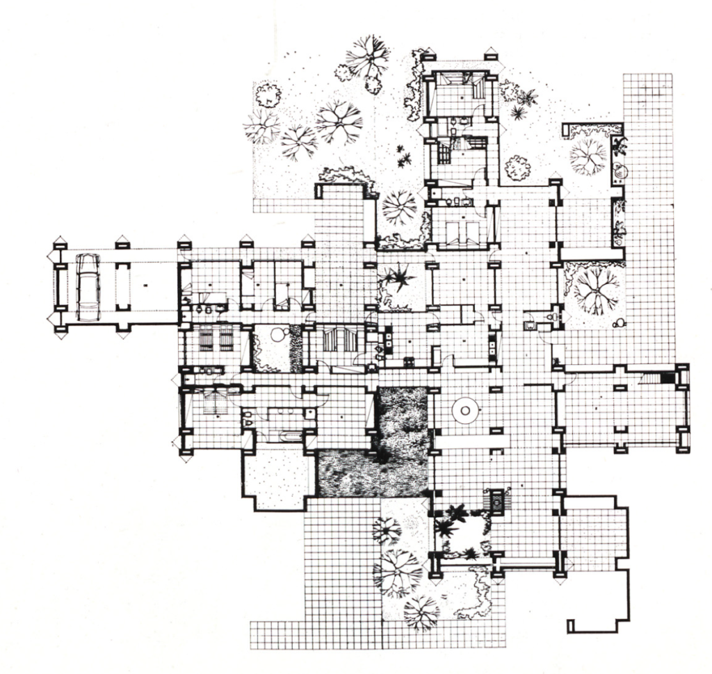 Antonio Bonet Casa Rubio Pyramid Square Plan