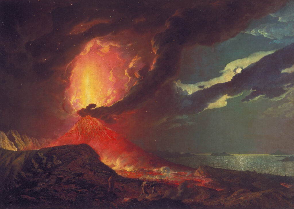 Joseph Wright of Derby, Vesuvius in Eruption, with a View over the Islands in the Bay of Naples, c. 1776