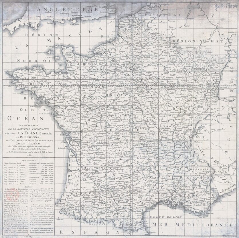 France Departments Grid Map